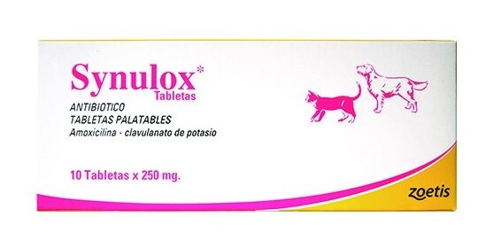 Synulox 250mg (Amoxicilina y Ácido clavulánico)